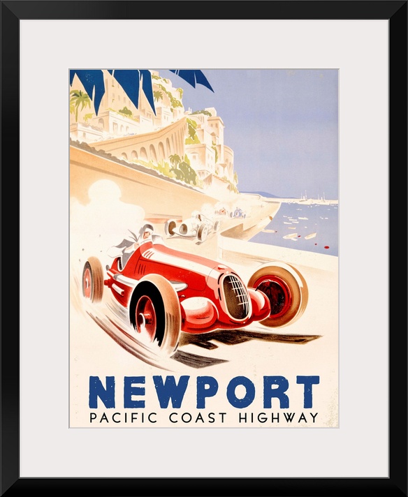 Pacific Coast Highway Vintage Advertising Poster