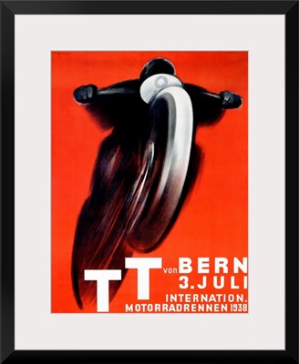 T.T. von Bern, 1938, Motorcycle, Vintage Poster, by Ernst Ruprecht