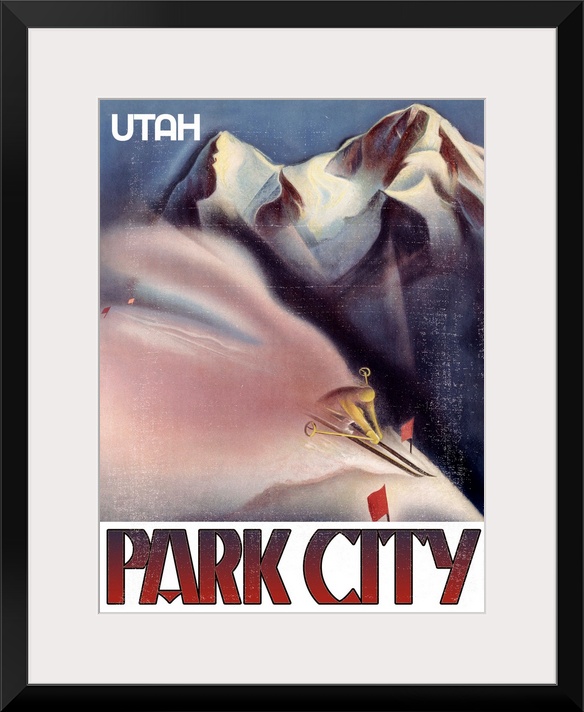 Utah Park City Vintage Advertising Poster