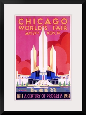 Worlds Fair, Chicago, 1933, Vintage Poster, by Weimer Pursell