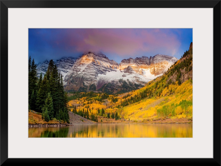 mountains, forest, by the water, color photographcolorado