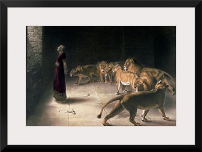 Daniel in the Lions Den, mezzotint