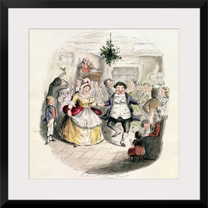 BAL14942 Mr Fezziwig's Ball, from 'A Christmas Carol' by Charles Dickens (1812-70) 1843 (engraving) by Leech, John (1817-6...