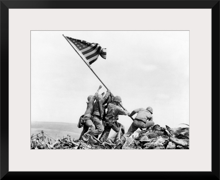 Raising the Flag on Iwo Jima, photo by Joe Rosenthal, february 23, 1945