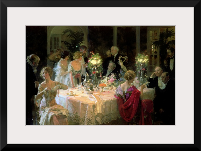 XCG26197 The End of Dinner, 1913 (oil on canvas)  by Grun, Jules Alexandre (1868-1934); 215x320 cm; Musee des Beaux-Arts, ...