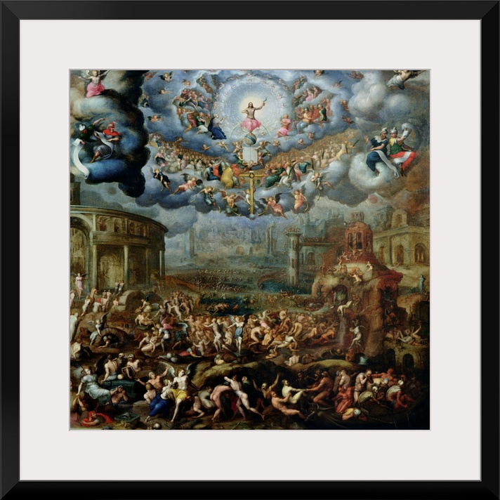 XIR33758 The Last Judgement (oil on canvas)  by Cousin, Jean the Younger (1522-94); 145x142 cm; Louvre, Paris, France; Gir...