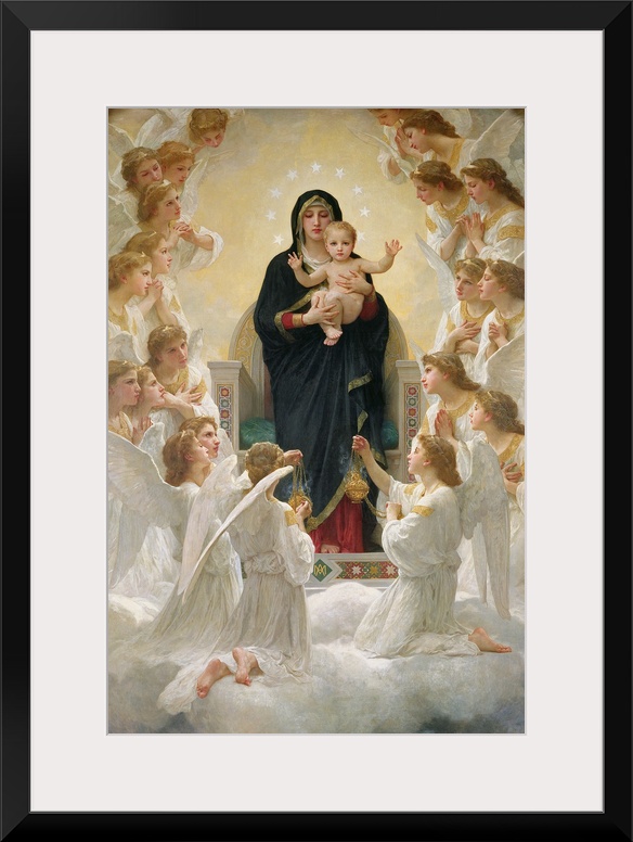 XIR39429 The Virgin with Angels, 1900 (oil on canvas)  by Bouguereau, William-Adolphe (1825-1905); 285x185 cm; Musee de la...