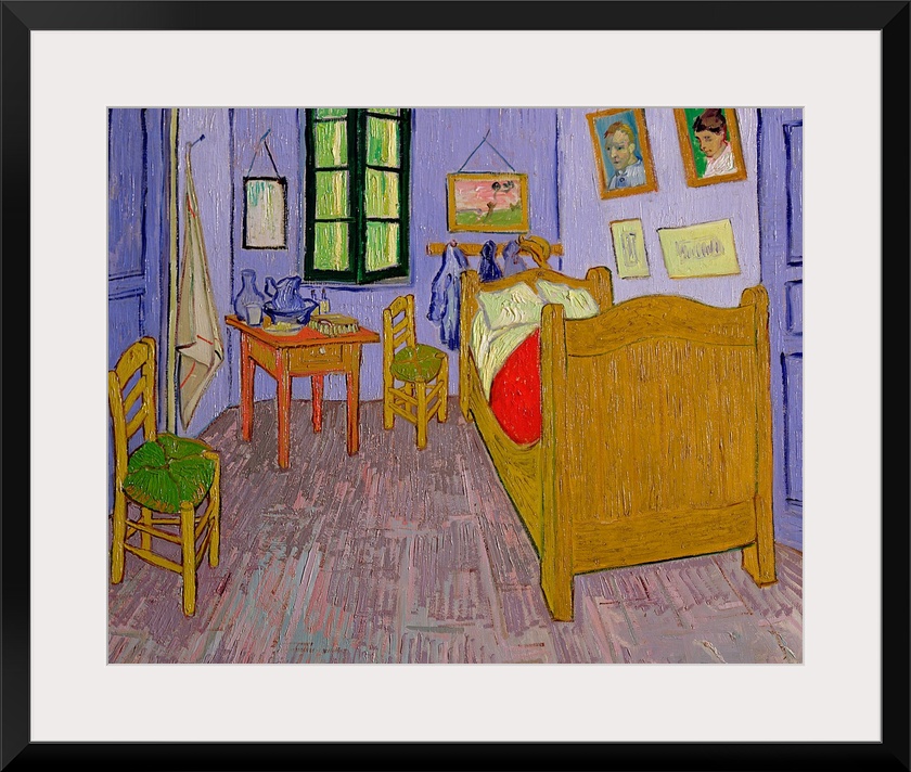 XIR16611 Van Gogh's Bedroom at Arles, 1889 (oil on canvas)  by Gogh, Vincent van (1853-90); 57.5x74 cm; Musee d'Orsay, Par...