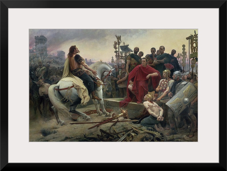 XRZ72286 Vercingetorix throws down his arms at the feet of Julius Caesar, 1899 (oil on canvas)  by Royer, Lionel Noel (185...