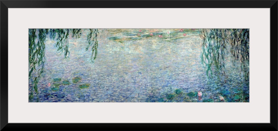 Wide panoramic canvas from the Impressionist masteros series of paintings from Giverny.