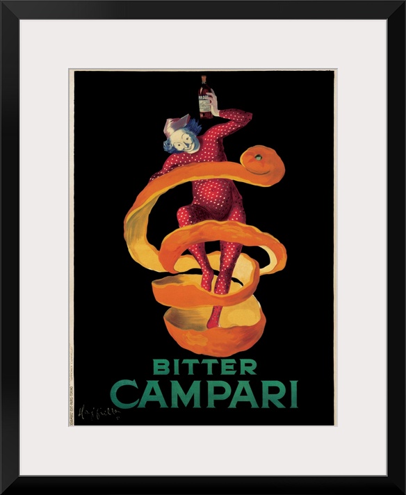 Vintage advertisement poster for Bitter Campari.