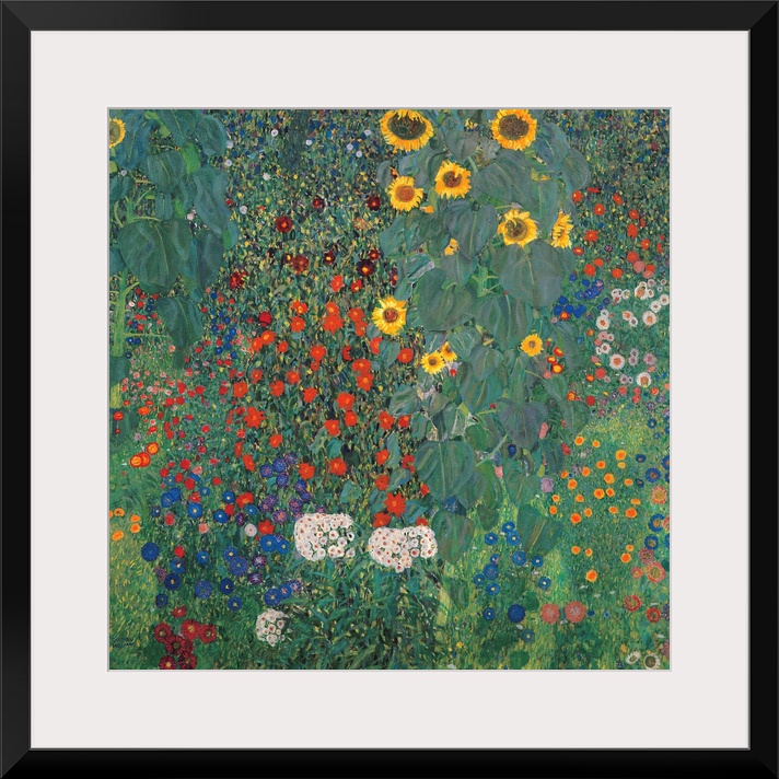 Garden with Sunflowers (1906) by Gustav Klimt