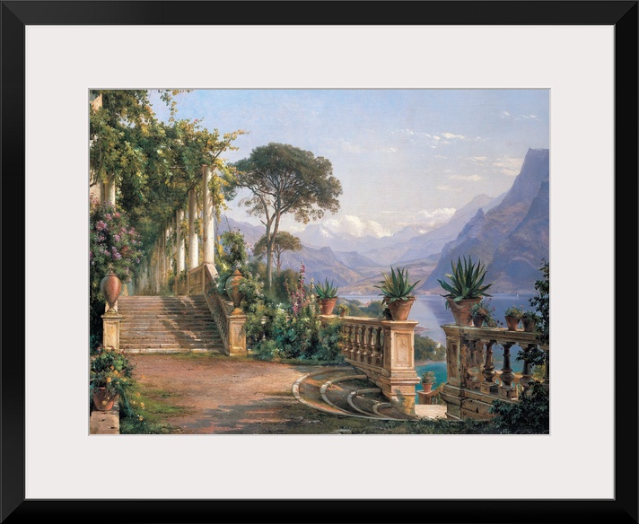 Lodge on lake Como by Carl Frederic Aagaard