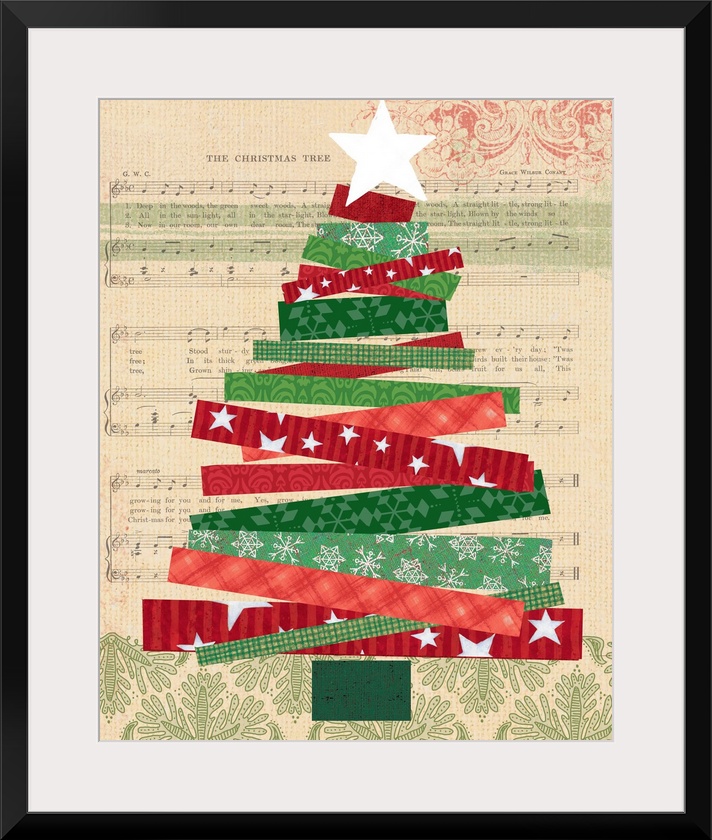 This wonderful craft-inspired art evokes the hand-made spirit of Christmas.