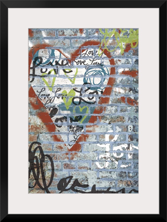 Graffiti-inspired art style adds an edgy on-trend decor to your home or office.