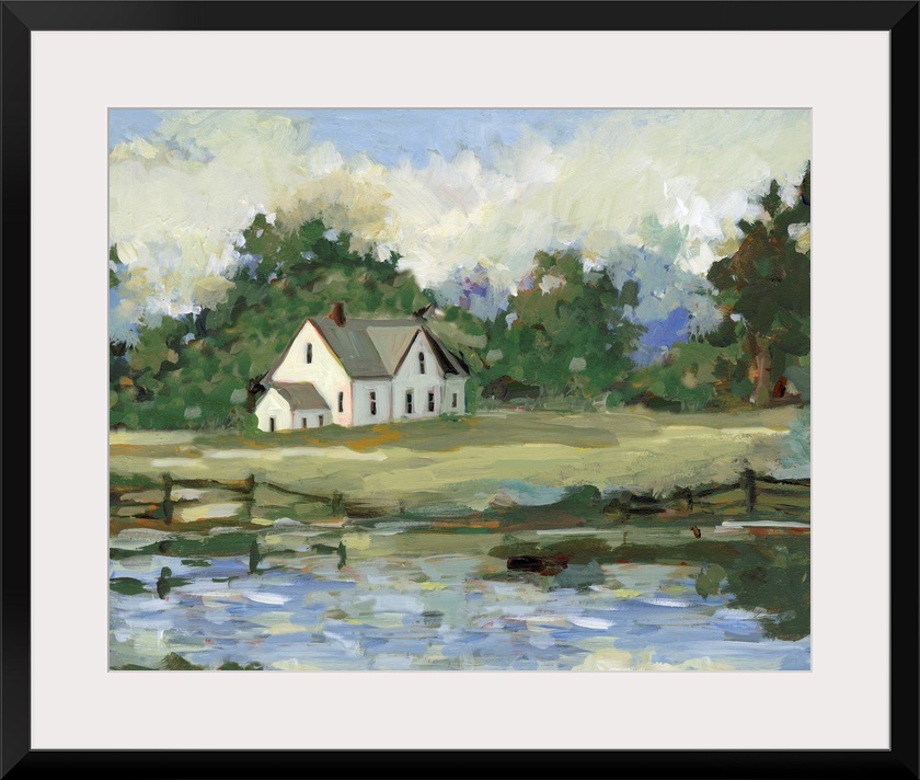 A beautiful pastel country scene that evokes a sophisticated country sensibility.