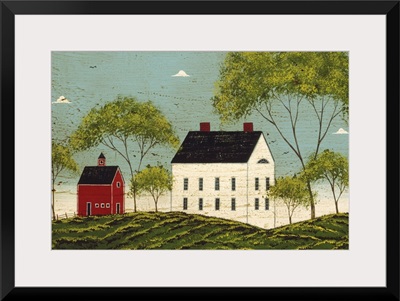 House with Dark Blue Sky