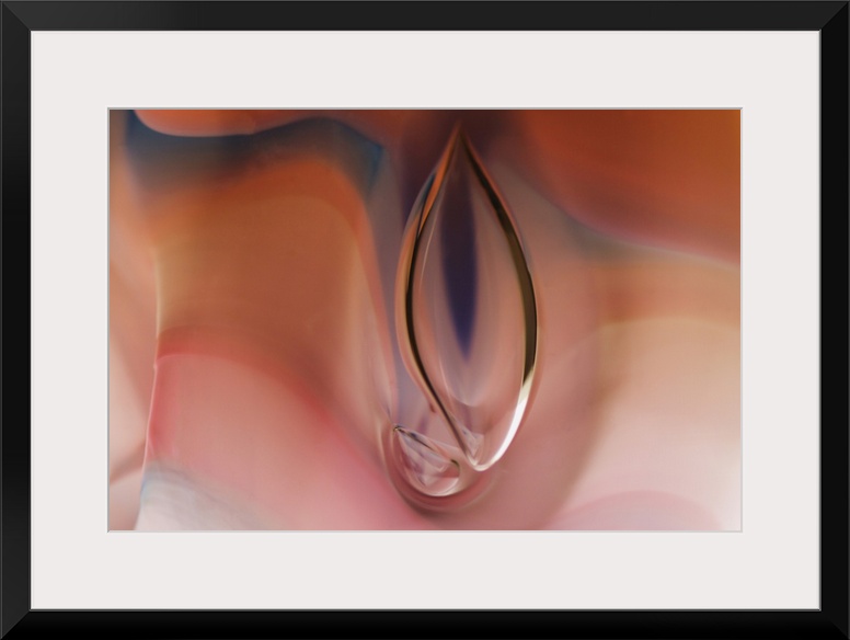 Frozen bubbles in glass.