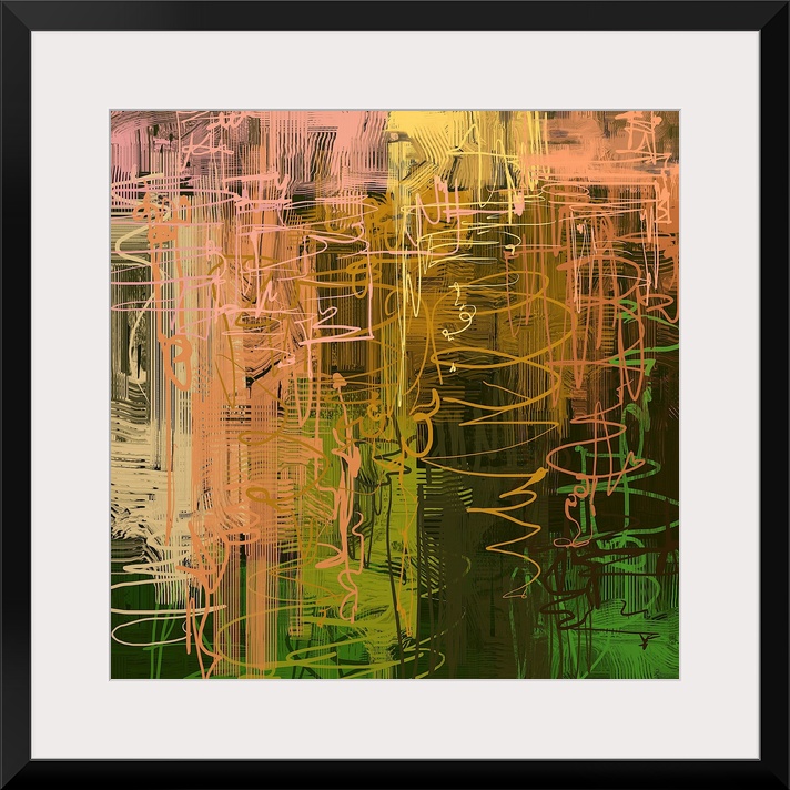 Abstract grunge background with different color patterns.