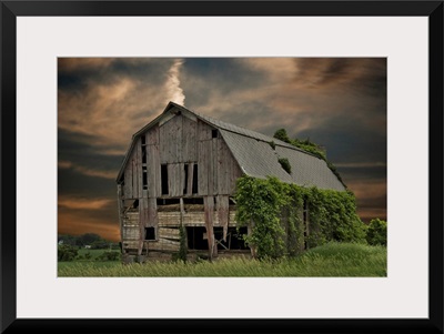 Old Barn At Sunset