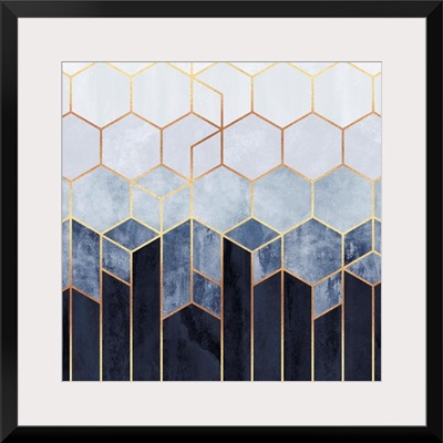 Soft Blue Hexagons
