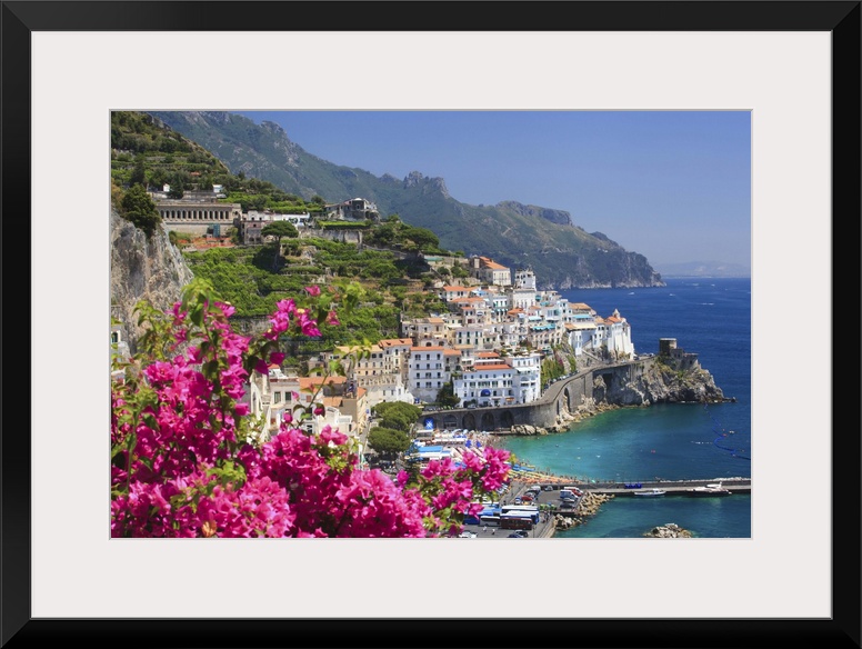 Italy, Campania, Amalfi Coast, Amalfi, Amalfi overview from Grand Hotel