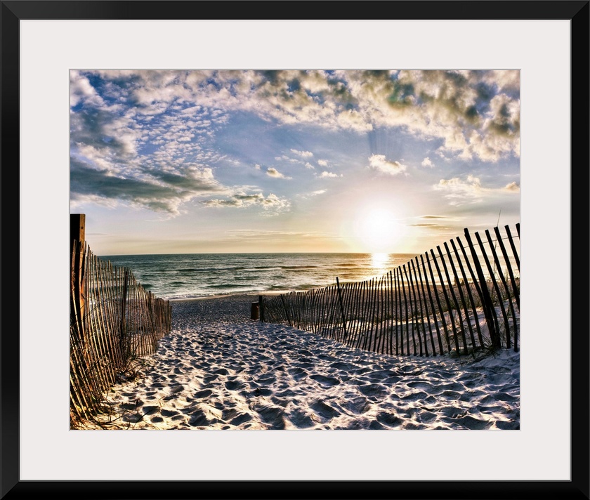 A beautiful sunset along Rosemary Beach, Florida.