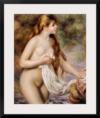 Bather with Long Hair. Ca. 1895. By Pierre-Auguste Renoir. Orangerie Museum