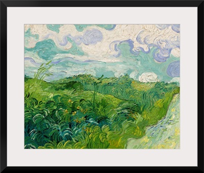 Green Wheat Fields, Auvers, by Vincent van Gogh, 1890