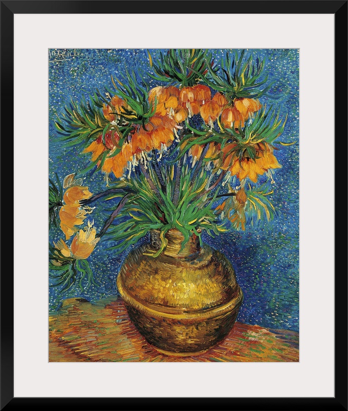 Imperial Crown Fritilaria in a Copper Vase, by Vincent Van Gogh, 1886 - 1887 about, 19th Century, oil on canvas, cm 73 x 6...
