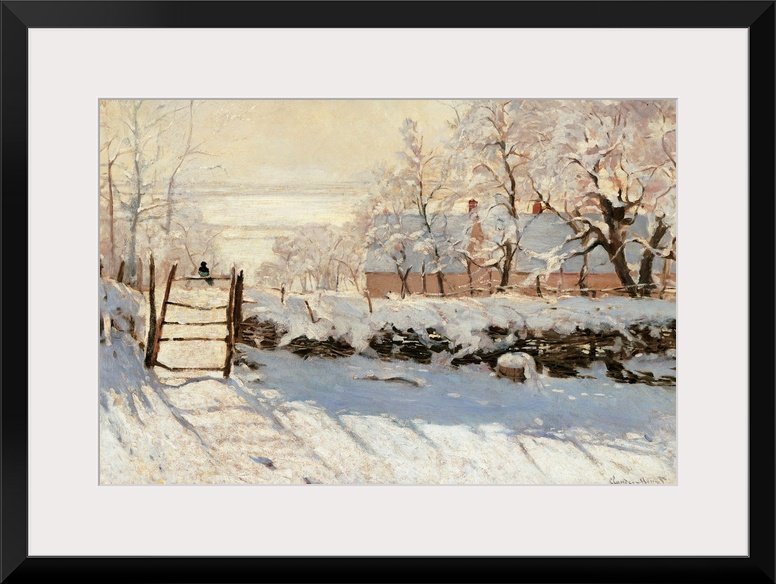 The Magpie, by Claude Monet, 1868 - 1869, 19th Century, oil on canvas, cm 89 x 130 - France, Ile de France, Paris, Muse dO...