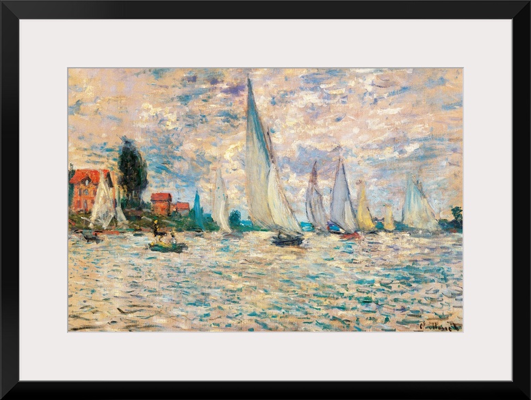 Regattas at Argenteuil, by Claude Monet, 1874 about, 19th Century, oil on canvas, cm 60 x 100 - France, Ile de France, Par...