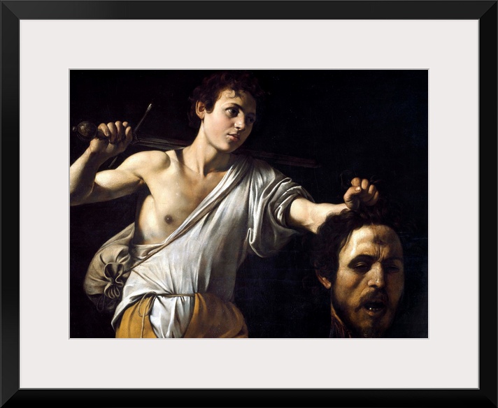 David with the Head of Goliath by Michelangelo Merisi da Caravaggio 90,5x116 cm Vienna, Kunsthistorisches Museum