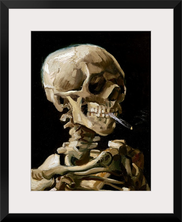 Vincent van Gogh (French, 1853-1890), Head of a Skeleton with a Burning Cigarette, January-February 1886, oil on canvas, V...