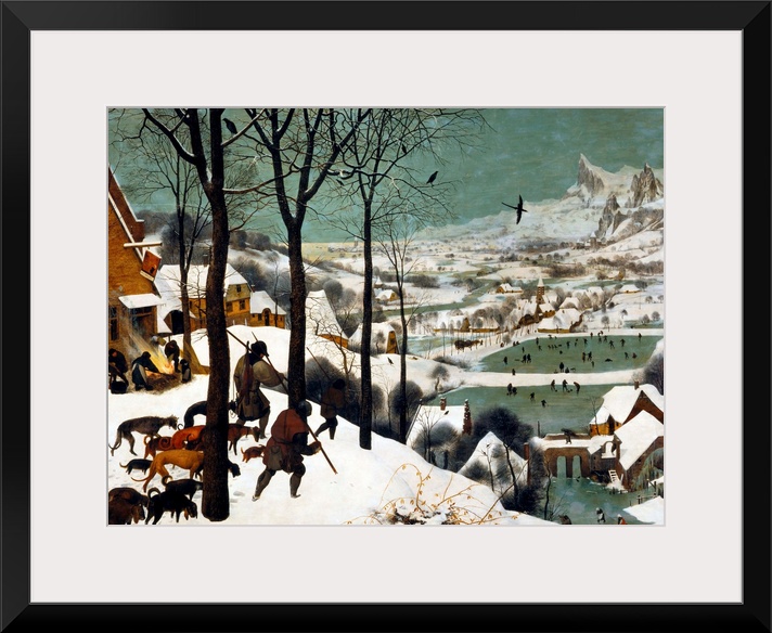 Pieter Brueghel the Elder (Netherlandish, 1526/30-1569), Hunters in the Snow (Winter), 1565, oil on panel, 117 x 162 cm (4...