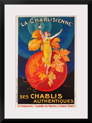 La Chablisienne, Ses Chablis Authentiques, French Wine Poster