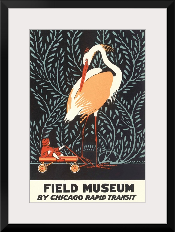 Poster For Field Museum With Giant Heron