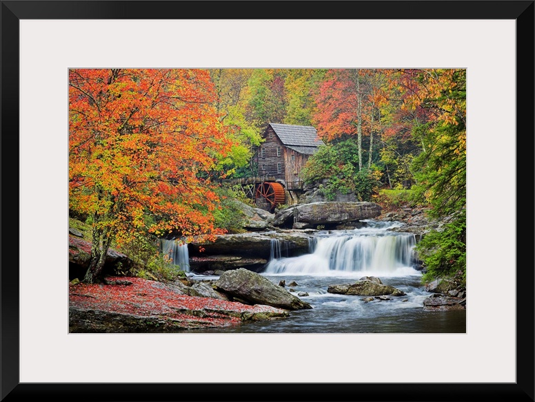 Rushing Creek And Old Gristmill