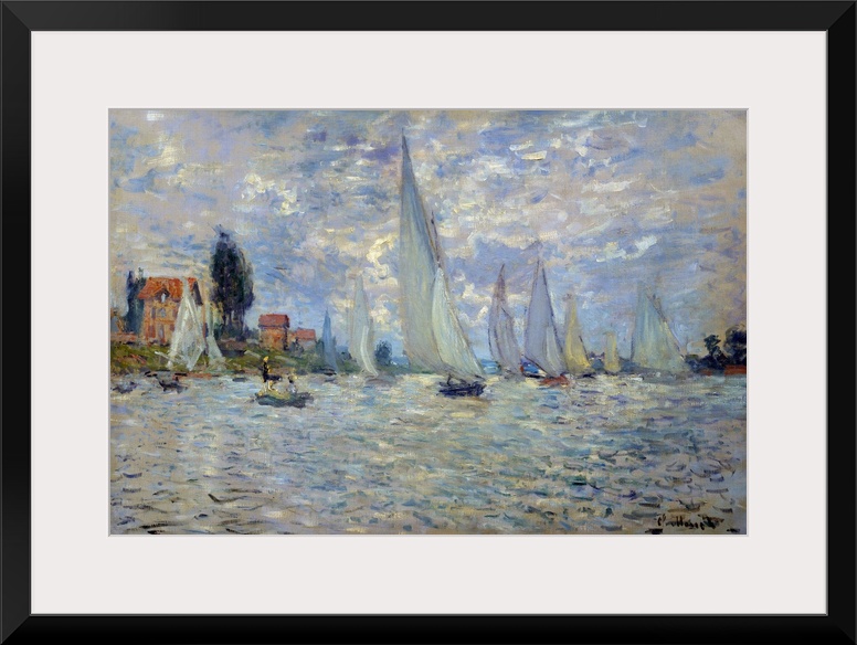 The boats or Regatta at Argenteuil. Painting by Claude Monet (1840-1926), circa 1874. Orsay Museum, Paris.