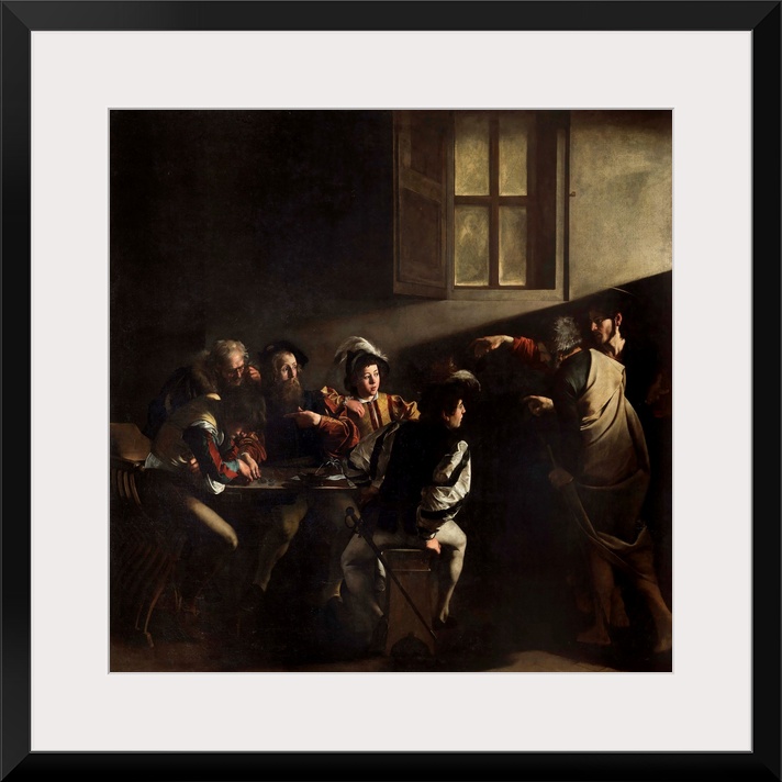 The calling of St. Matthew - Painting by Michelangelo Merisi, called Caravaggio (1571-1610), oil on canvas, 1599-1600 (322...