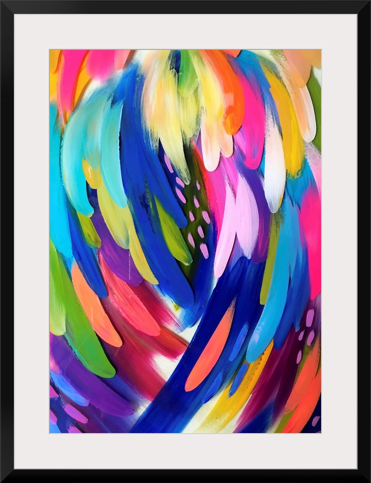 Bright Brush Strokes Multicolor