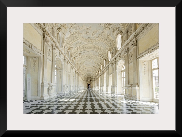 Europe, Italy, Piedmont. The Galleria Grande of the Venaria reale.