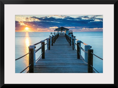 Pier At Sunrise, Islamorada, Florida Keys, USA