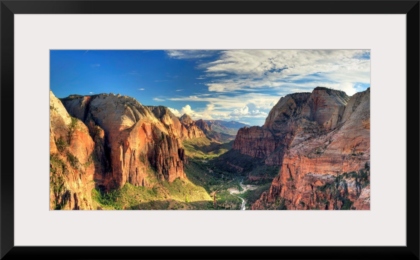 USA, Utah, Zion National Park, Zion Canyon from Angel's Landing