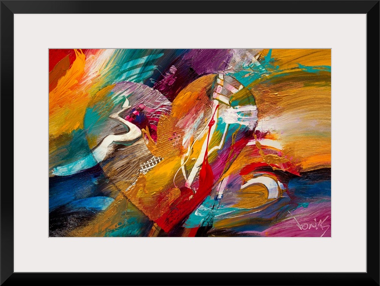 High quality reproduction from original artwork by renowned Asheville, NC artist, Jonas Gerard. Contemporary abstract pain...