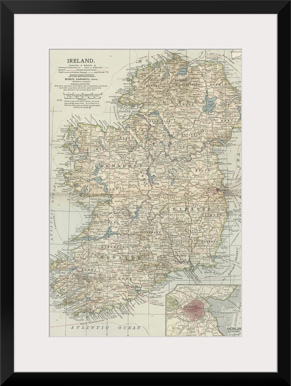 Ireland - Vintage Map