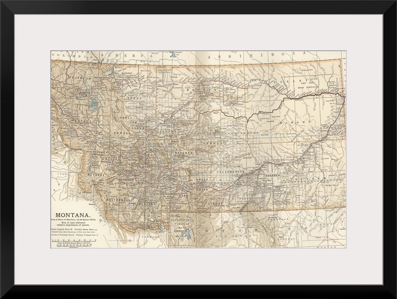 Montana - Vintage Map