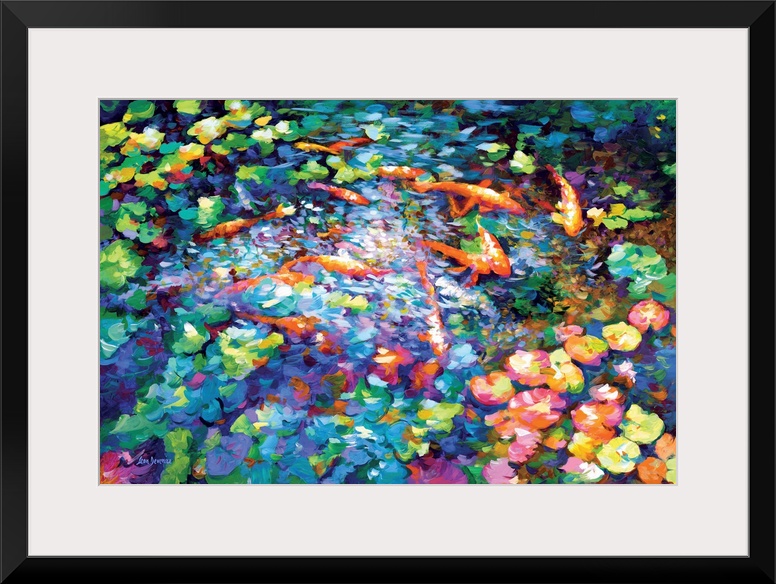 Koi Fish And Water Lilies II