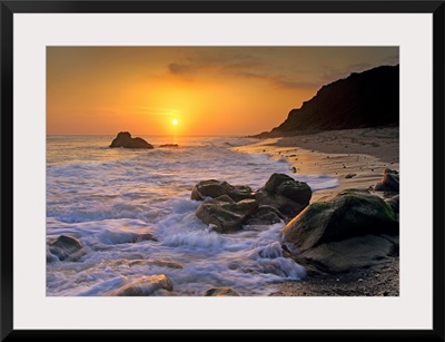 Sunset over Leo Carillo State Beach, Malibu, California