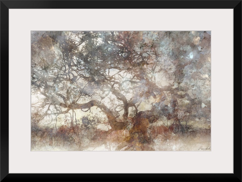 A graphic interpretation of an old, twisted tree in a misty, ethereal style. The neutral tones make it a perfect match for...